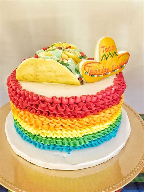 Taco Twosday Birthday Cake Fiesta Cake Themed Birthday Cakes