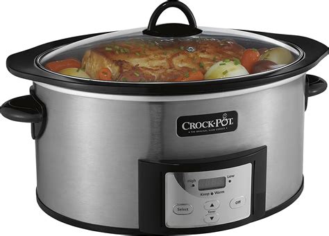 Best Buy Crock Pot Countdown 6 Qt Slow Cooker Stainless Sccpvi600 S