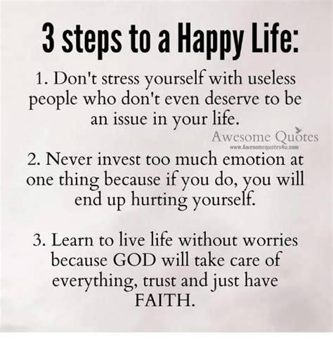 D Steps To A Happy Life 1 Dont Stress Yourself With