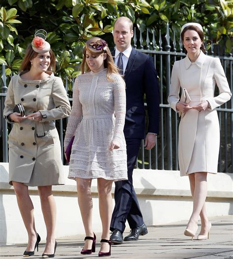 Princess Eugenie Princess Beatrice Prince William And Kate Middleton