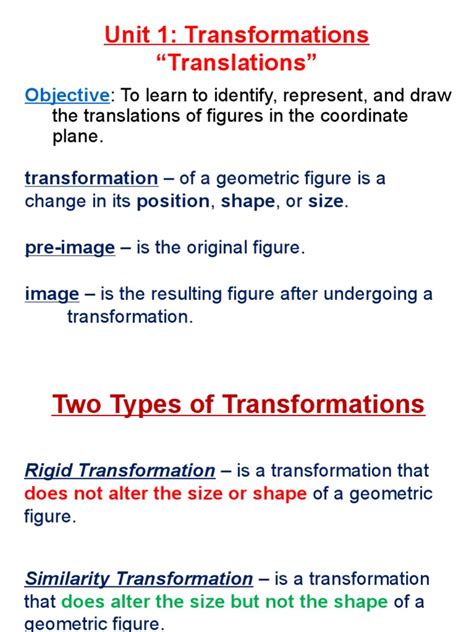 Powerpoints Transformations Pdf Angle Elementary Geometry