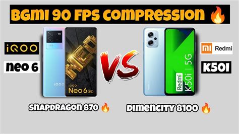 Iqoo Neo Vs Redmi K I Bgmi Fps Test With Fps Meter Under