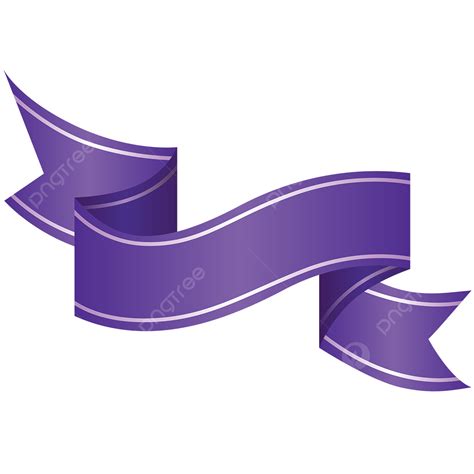 Purple Metallic Gradient Vector Png Images Purple Gradient Ribbon