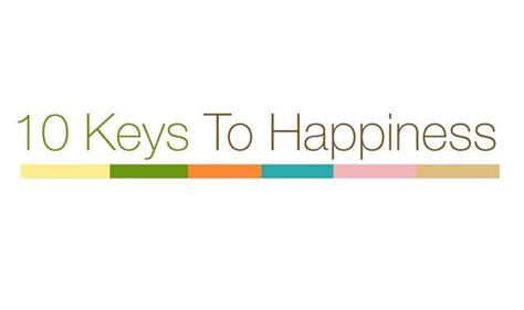 10 Keys To Happiness Infographic Visualistan