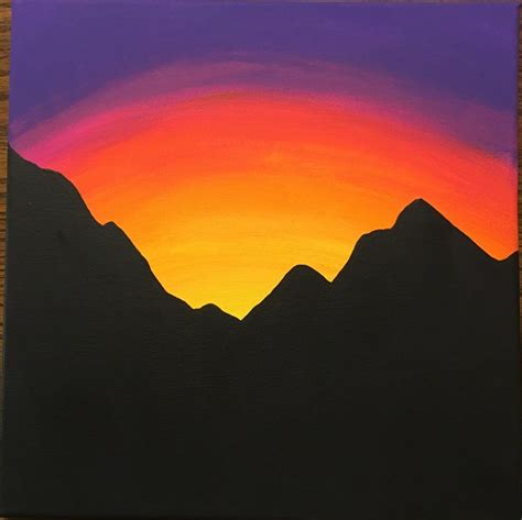 Easy Sunset Painting Tutorials How To Paint A Sunset Harunmudak