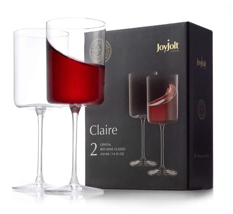 Buy Joyjolt Claire 14oz Red Wine Glass Set Large Wine Glasses Set Of 2 Crystal Wine Glasses