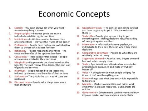 Economic Concepts