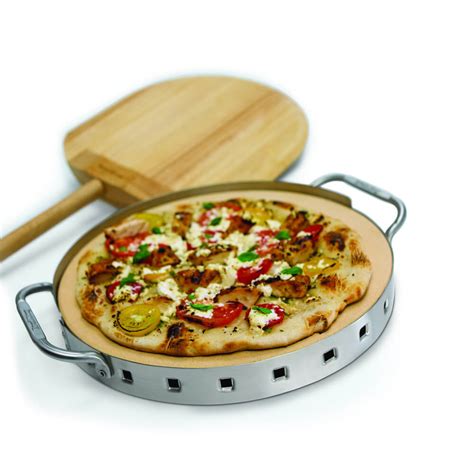 To make grilled pizza, first make the crust using any for more information, visit bbqgrills.com. Pizza Stone Grill Set | Broil King