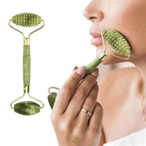 Natural Facial Beauty Massager Face Lift Tools Artificial Jade Quartz Roller Face Thin
