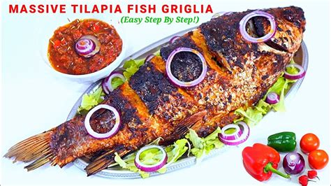 Oven Grilled Tilapia Fish Recipe With The Sauce That Goes With It Easy Step By Step Tilapia