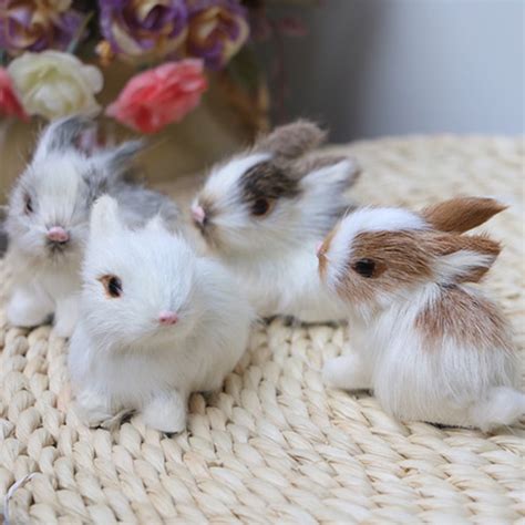 Yirtree Mini Bunny Toy For Girls Lovely Simulation Animal Doll Rabbit