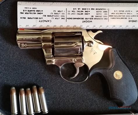 Colt 38 Detective Special Nickel With Rubber Gr For Sale