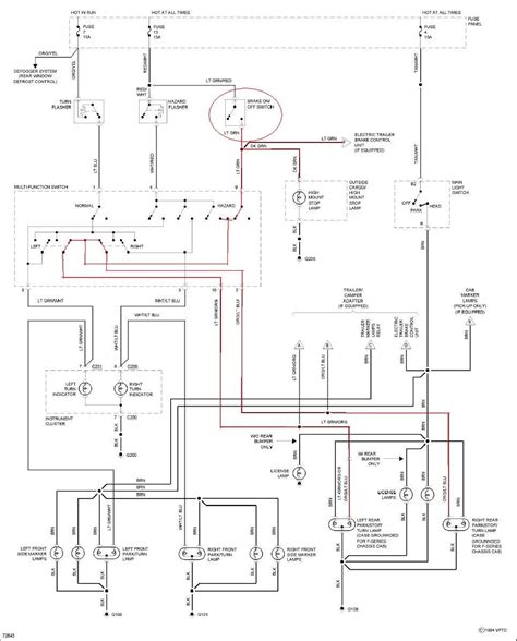 Traditionally parking lights and brake lights are combined. Need wiring diagram for 1995 Ford F-150 V-8. Brake light circuit specifically