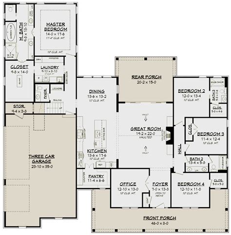 5 6 Bedroom Farmhouse Plans Craftsman Plan 6837 Square Feet 6