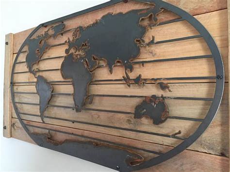 This Rustic Metal World Map Is The Perfect Unique Addition To Your Home