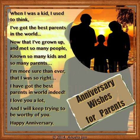 One thing is for sure, you should get them something that they'll actually use and love. Happy Anniversary Mom & Dad - Poems and Anniversary Quotes ...