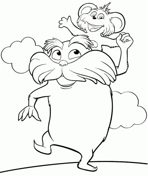 Happy birthday dr seuss coloring pages at getcolorings. Free Printable Lorax Coloring Pages For Kids | Dr seuss ...