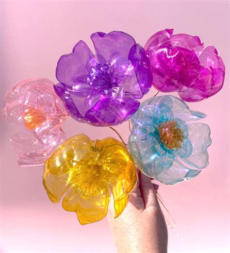 Pastel Recycled Plastic Bottle Flower Eco Bouquet By Aimee Maxelon Art