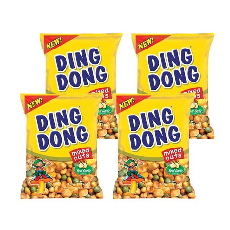 ding dong real garlic super mixed nuts 100gm x 4 pcs pinoyhyper