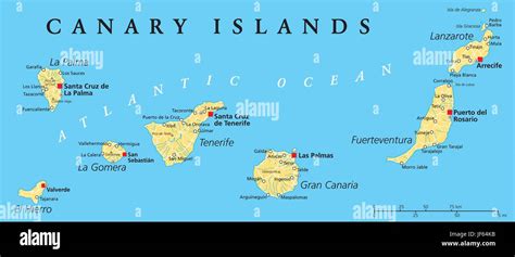 Canary Islands Map Atlas Map Of The World Canaries Spain Atlantic