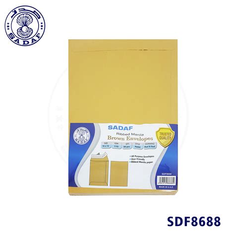 Sadaf Envelopes 110gsm Ribbed Manila 12x16 A3 1x50pkt Shakeel