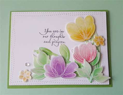 Sympathy Card Flower Cards Floral Cards Handmade