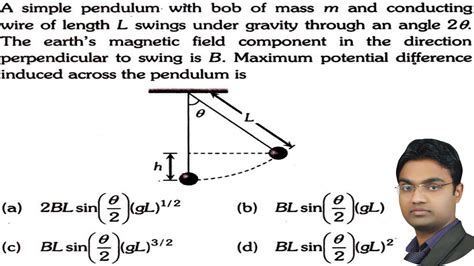 A Simple Pendulum With Bob Of Mass M And Conducting Wire Of Length L
