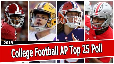 College Football Ap Top 25 Poll 11319 Youtube