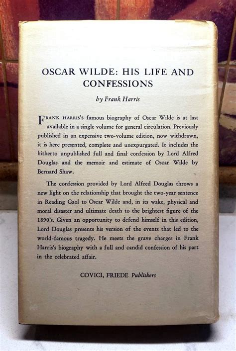 Oscar Wilde His Life And Confessions By Frank Harris Near Fine