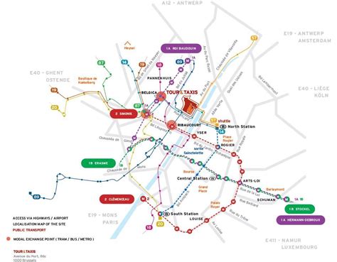 Brussels Transit Map Brussels • Mappery Transit Map Map Life Map
