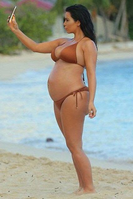 Kim Kardashian Taking A Selfie On Vacation In St Barts Kimkardashian