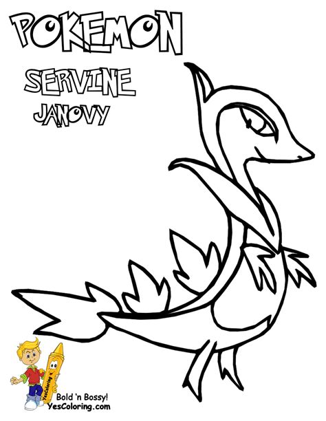 Snivy Coloring Pages Coloring Home