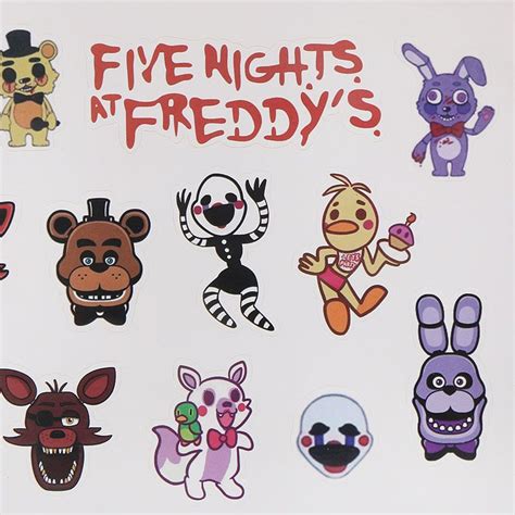 Fnaf Five Nights At Freddys Party Favors Characters Sticker Freddy