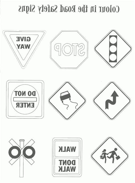 Children look forward to the warm summer weather, yet many of their favorite activities pose possible stop sign coloring page from traffic signs category. Road Sign Coloring | Road safety signs, Traffic signs ...
