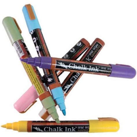 Chalk Ink Chalkboard Marker 6 Color Pen Set By Writeondecals