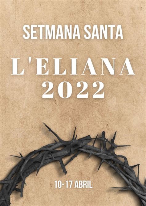 Semana Santa 2022 Ajuntament De Leliana