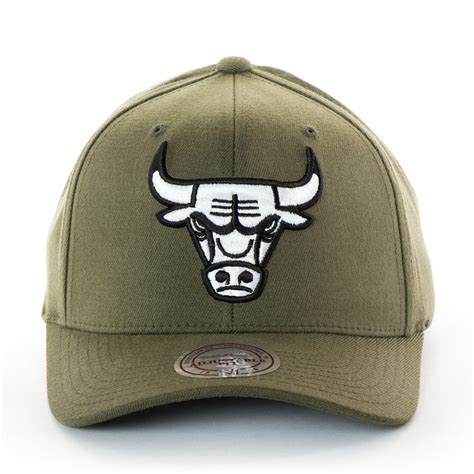 Mitchell And Ness Snapback 110 Flexfit Chicago Bulls Olive Caps