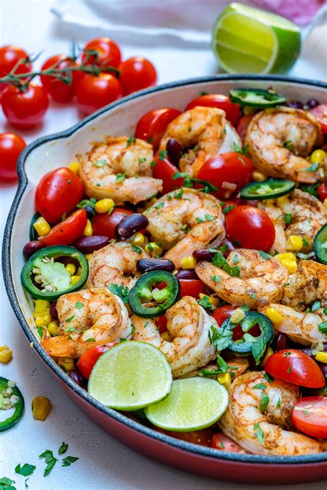 This Clean Eating Spicy Shrimp Skillet Explodes With Flavor Clean