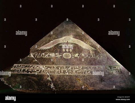 The Capstone Of The First Pyramid Of The 12th Dynasty King Amenemhat