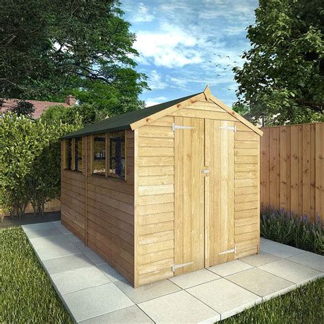 Mercia 10x6 Overlap Double Door Apex Shed — Direct Gb Home And Garden