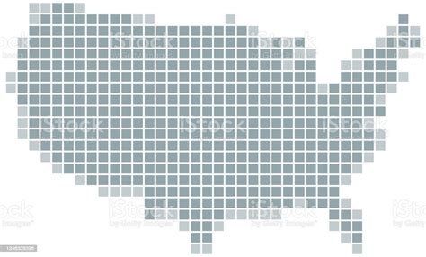 Pixel Map Of The United States Stock Illustration Download Image Now