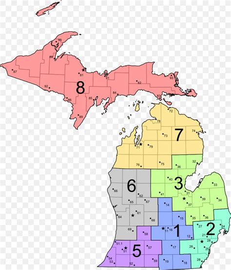 Michigan Mapa Polityczna Redistricting Congressional District Png