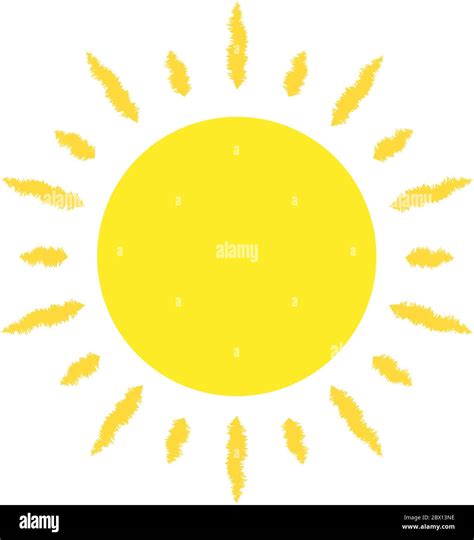 Sonne Vektor Cartoon Symbol Illustration Isoliert Auf Weißem