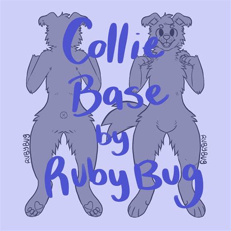Collie Furry Base P2u Anthro Canine Front And Back Base Etsy Singapore