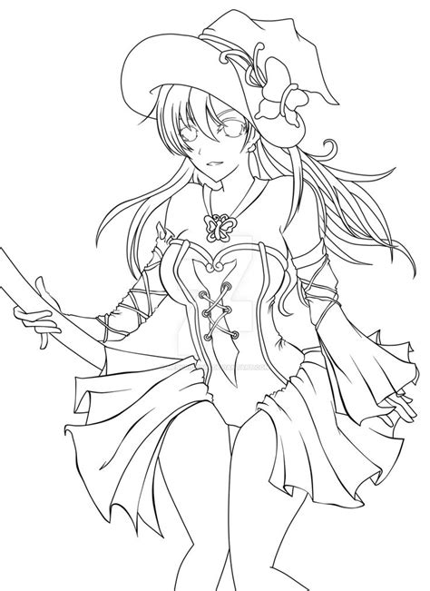 Pappilon Witch Lineart Owo Witch Colouring Pages Art