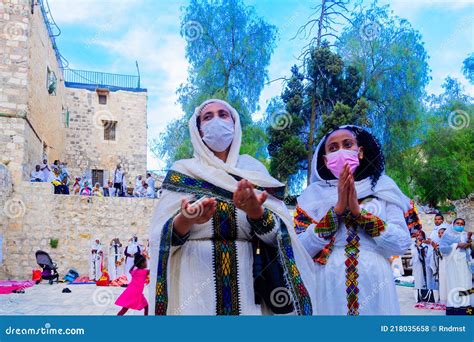 Ethiopian Orthodox Tewahedo Church Community Members On Holy Saturday