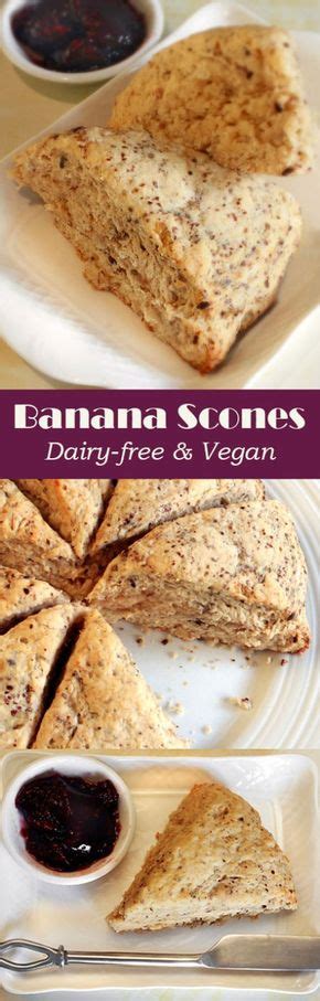 Quick Easy Vegan Banana Scones Recipe Zdravé jedlo Zákusky Jedlo