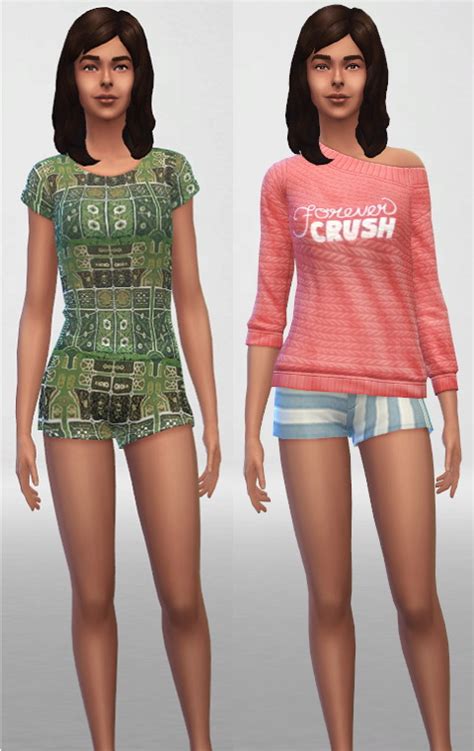 13 Non Defaults Clothes With Swatches At Thatmaloriegirl Sims 4 Updates