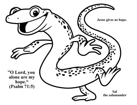 Printable Salamander Coloring Page Printable Word Searches