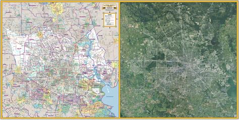Harris County School Districts Double View Houston Map Company